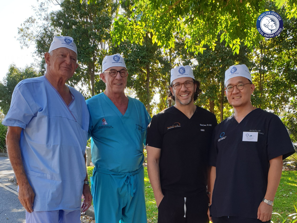 Dr. Min-Hee Ryu (right) with course faculty at the Mendelson Advanced Facial Anatomy Course