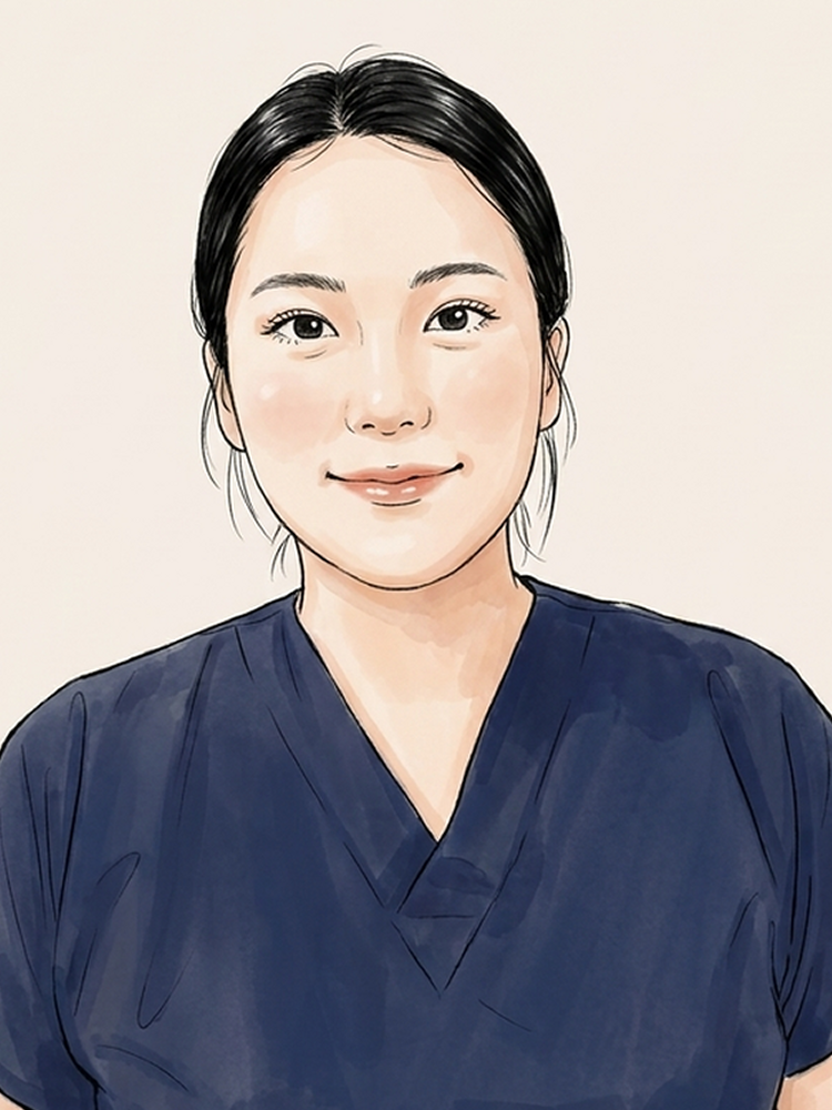 Illustrated portrait of Mia, Nursing Team