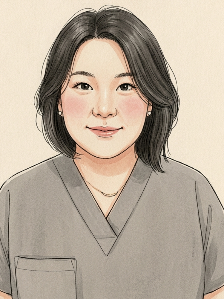 Illustrated portrait of Mihua, International Consultation Team
